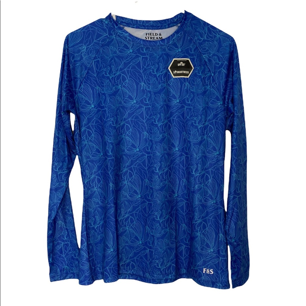 Field And Stream Shirt Womens Tech Tee Rash Guard Swim Top Sz L